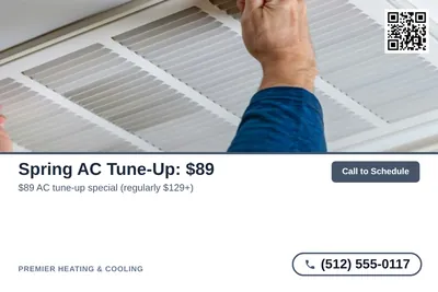 Clean Photo · Photo Top, Text Bottom: Spring AC Tune-Up: $89
