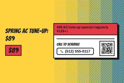 Comic pop · Checklist: Spring AC Tune-Up: $89