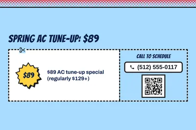 Comic pop · Coupon: Spring AC Tune-Up: $89