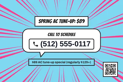 Comic pop · Phone Billboard: Spring AC Tune-Up: $89