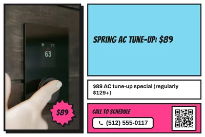 Comic pop · Photo Frame: Spring AC Tune-Up: $89