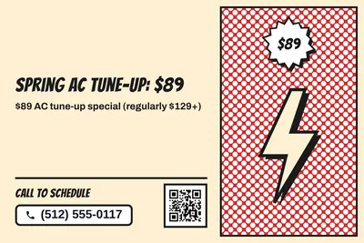 Comic pop · Split: Spring AC Tune-Up: $89