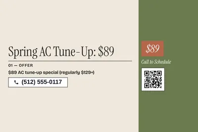 Contemporary · Checklist: Spring AC Tune-Up: $89