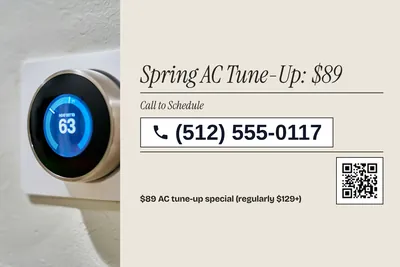 Contemporary · Phone Billboard: Spring AC Tune-Up: $89
