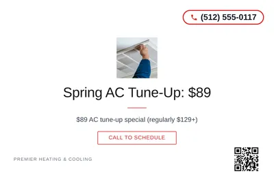 Minimal White · Centered Elegant: Spring AC Tune-Up: $89