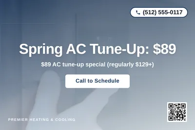 Modern Gradient · Centered Stack: Spring AC Tune-Up: $89