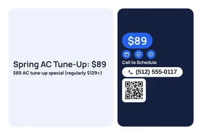 Modern · Checklist: Spring AC Tune-Up: $89