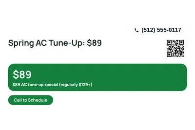 Modern · Offer Menu: Spring AC Tune-Up: $89