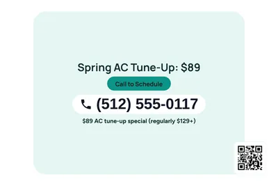 Modern · Phone Billboard: Spring AC Tune-Up: $89