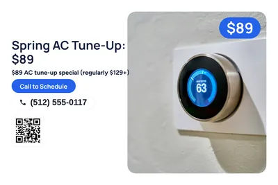 Modern · Photo Hero: Spring AC Tune-Up: $89