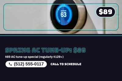 Neon night · Photo Hero: Spring AC Tune-Up: $89