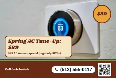 Retro 70s · Photo Hero: Spring AC Tune-Up: $89