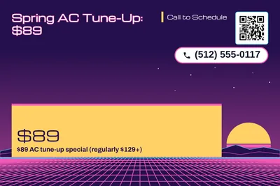 Synthwave · Offer Menu: Spring AC Tune-Up: $89