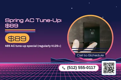 Synthwave · Photo Frame: Spring AC Tune-Up: $89