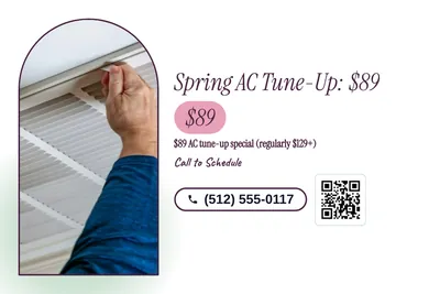 Soft watercolour · Checklist: Spring AC Tune-Up: $89