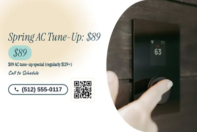Soft watercolour · Split: Spring AC Tune-Up: $89