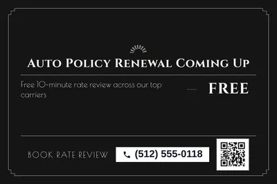 Art deco · Offer Menu: Auto Policy Renewal Coming Up
