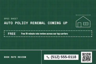 Blueprint · Coupon: Auto Policy Renewal Coming Up