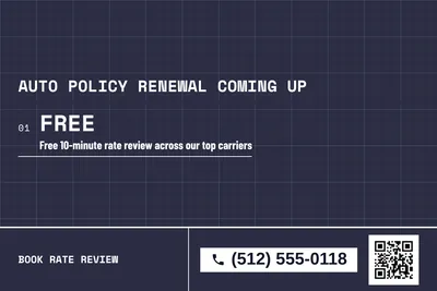 Blueprint · Offer Menu: Auto Policy Renewal Coming Up