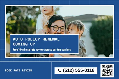 Blueprint · Photo Hero: Auto Policy Renewal Coming Up