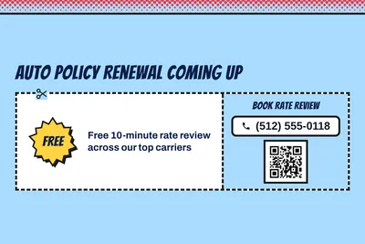 Comic pop · Coupon: Auto Policy Renewal Coming Up