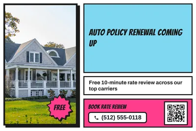 Comic pop · Photo Frame: Auto Policy Renewal Coming Up