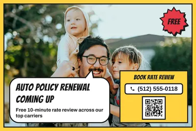 Comic pop · Photo Hero: Auto Policy Renewal Coming Up