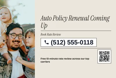 Contemporary · Phone Billboard: Auto Policy Renewal Coming Up