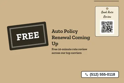 Kraft and stamp · Big Offer: Auto Policy Renewal Coming Up