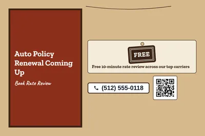 Kraft and stamp · Offer Menu: Auto Policy Renewal Coming Up