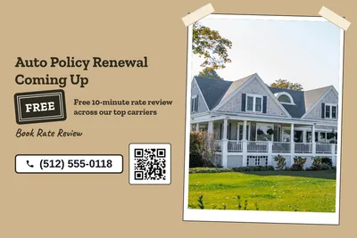 Kraft and stamp · Split: Auto Policy Renewal Coming Up