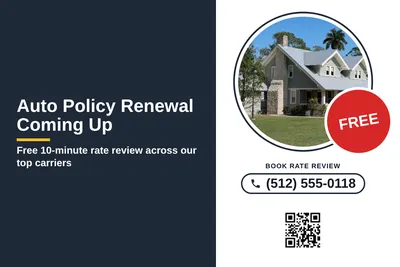 Local Offer · Split Panel: Auto Policy Renewal Coming Up