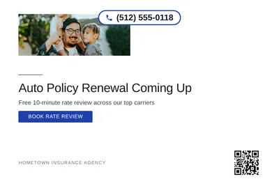 Minimal White · Bottom Heavy: Auto Policy Renewal Coming Up