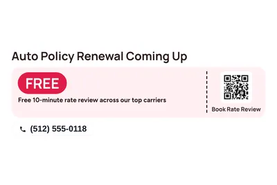 Modern · Coupon: Auto Policy Renewal Coming Up