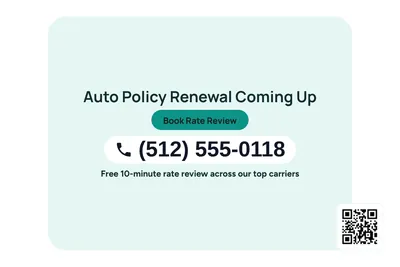 Modern · Phone Billboard: Auto Policy Renewal Coming Up