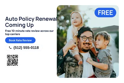 Modern · Photo Hero: Auto Policy Renewal Coming Up