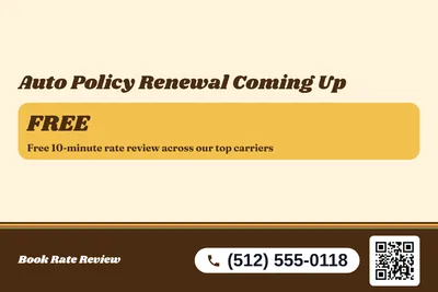 Retro 70s · Offer Menu: Auto Policy Renewal Coming Up