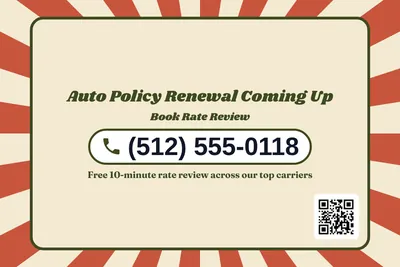 Retro 70s · Phone Billboard: Auto Policy Renewal Coming Up