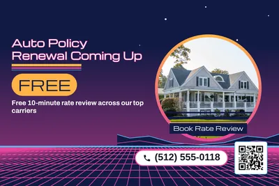 Synthwave · Photo Frame: Auto Policy Renewal Coming Up