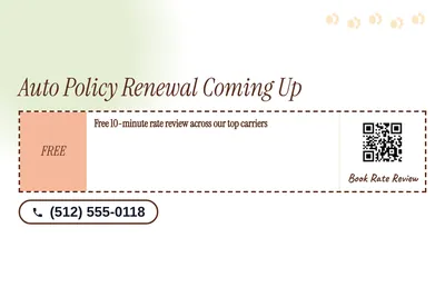 Soft watercolour · Coupon: Auto Policy Renewal Coming Up