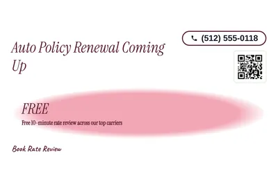 Soft watercolour · Offer Menu: Auto Policy Renewal Coming Up
