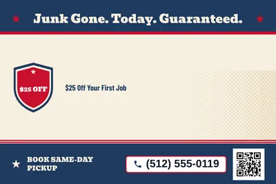 Vintage Americana · Checklist: Junk Gone. Today. Guaranteed.