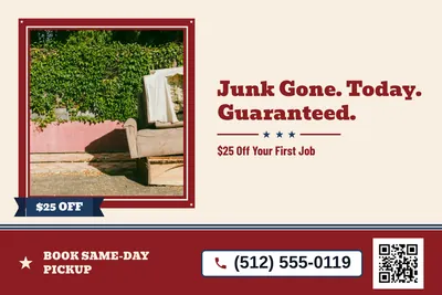Vintage Americana · Photo Frame: Junk Gone. Today. Guaranteed.