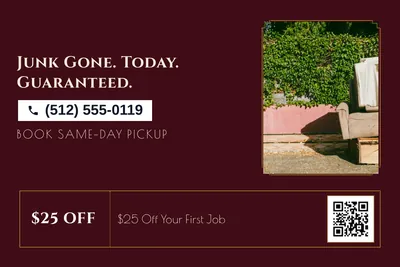 Art deco · Coupon: Junk Gone. Today. Guaranteed.