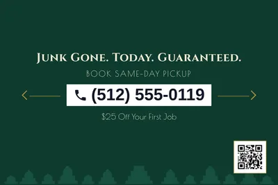 Art deco · Phone Billboard: Junk Gone. Today. Guaranteed.