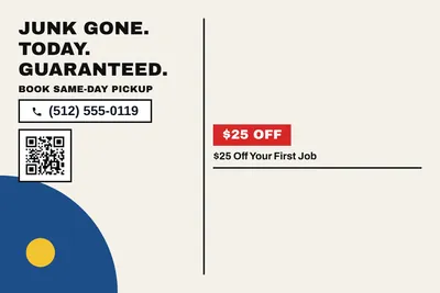Bauhaus · Checklist: Junk Gone. Today. Guaranteed.