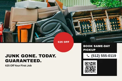 Bauhaus · Photo Hero: Junk Gone. Today. Guaranteed.
