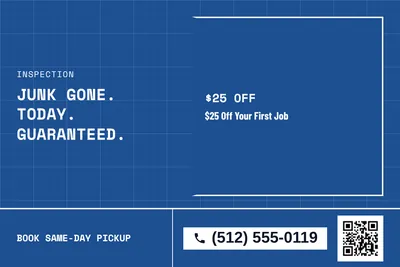 Blueprint · Checklist: Junk Gone. Today. Guaranteed.