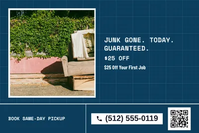 Blueprint · Split: Junk Gone. Today. Guaranteed.
