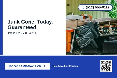 Bold Color Block · Bottom Bar: Junk Gone. Today. Guaranteed.